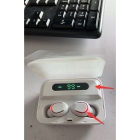 Multifunction Bluetooth Headset Binaural Movement Power Bank Phone Support (Color: White)