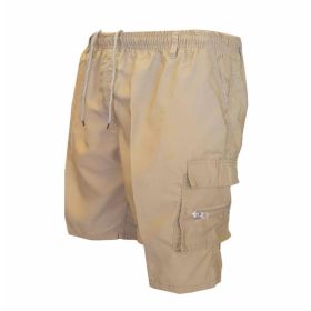 Men's Casual Working Pants Shorts Loose Summer Outdoor Workout Pants (Option: Khaki-S)
